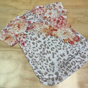 Concepts Women’s Printed Jeweled Top Size S